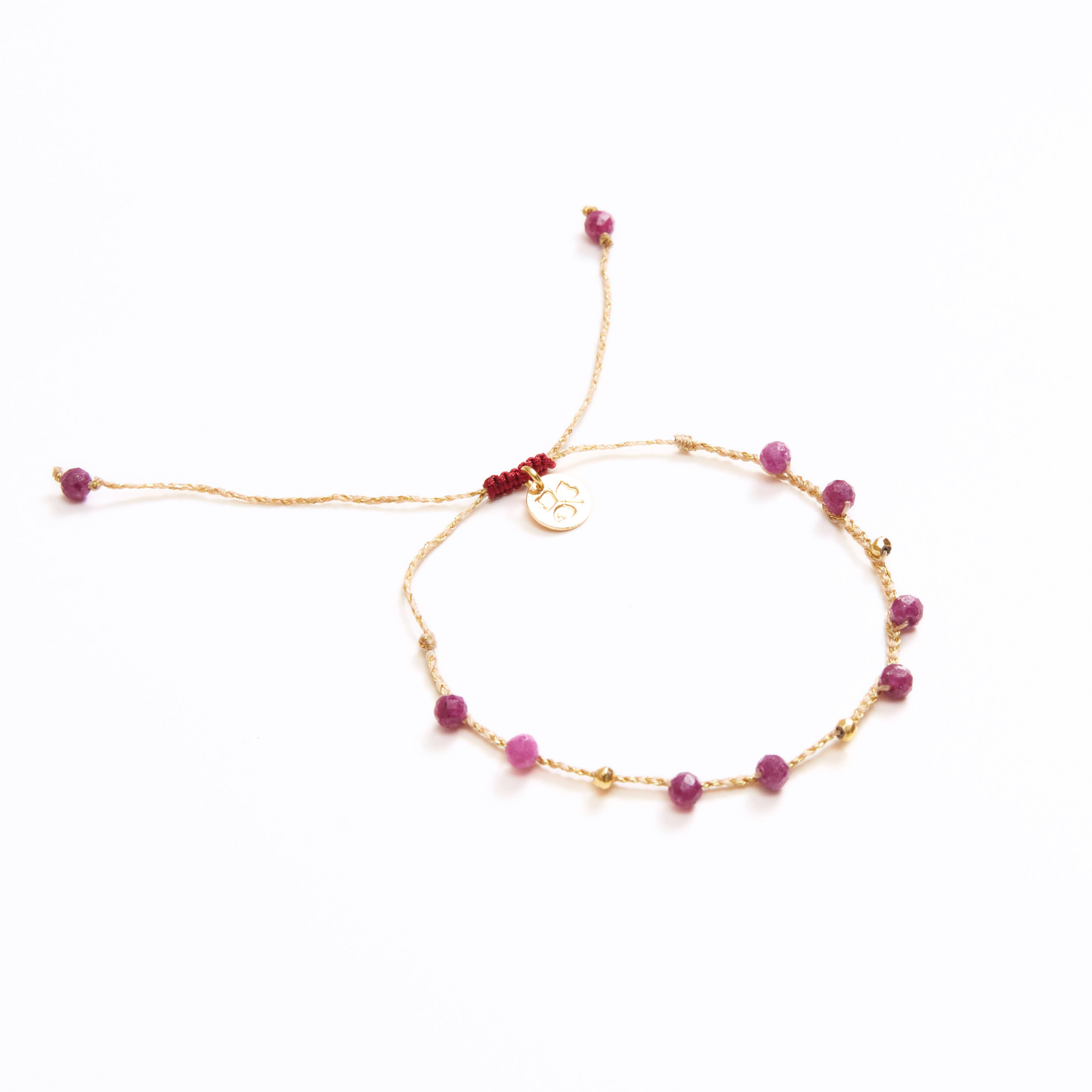 Pulsera cumpleanos color Piedra luna, joyería artesanal hecha a mano en Perú