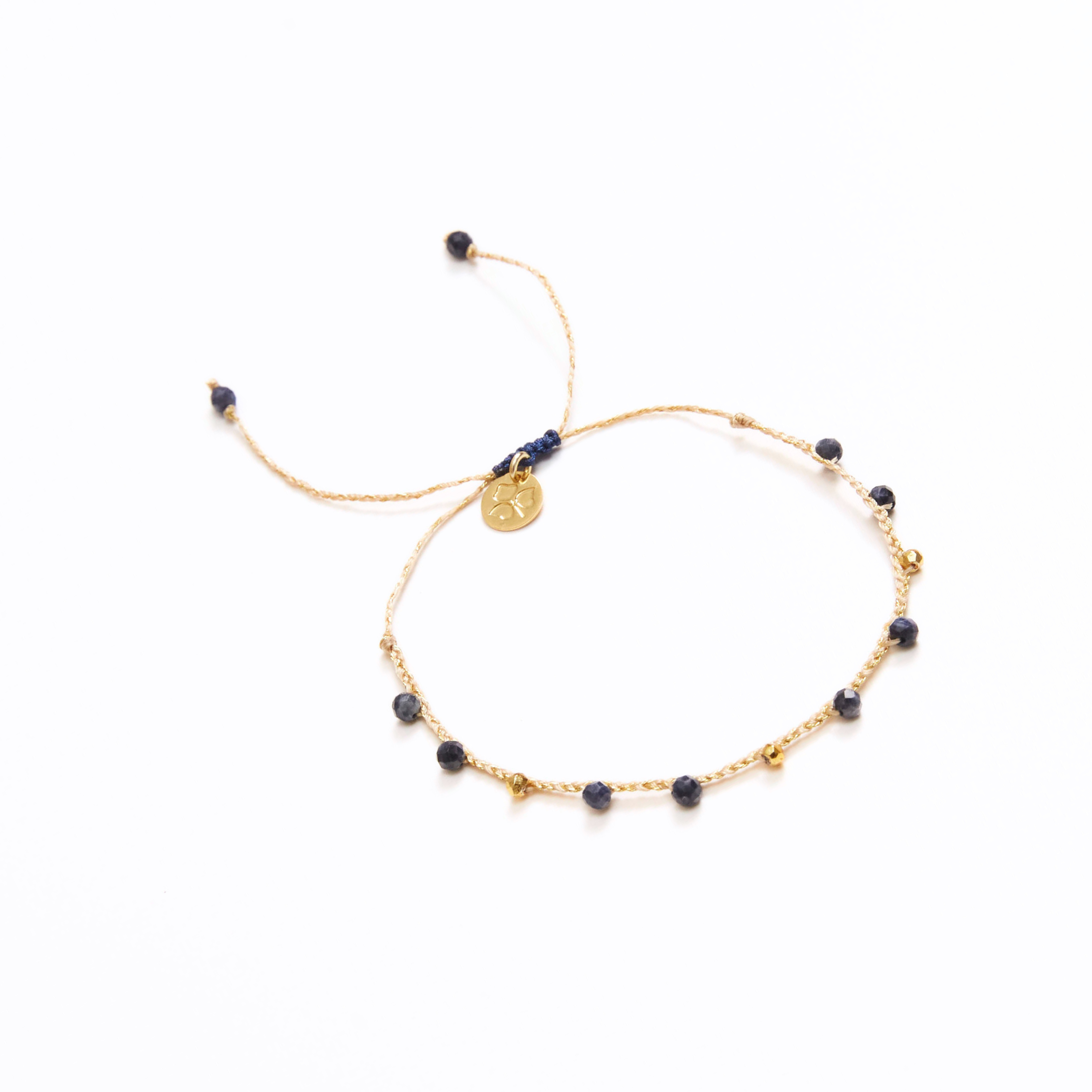Pulsera cumpleanos color Zafiro, joyería artesanal hecha a mano en Perú