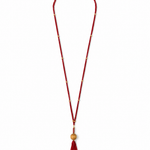 Collar Bhargo Cadena color Rojo, joyería artesanal hecha a mano en Perú