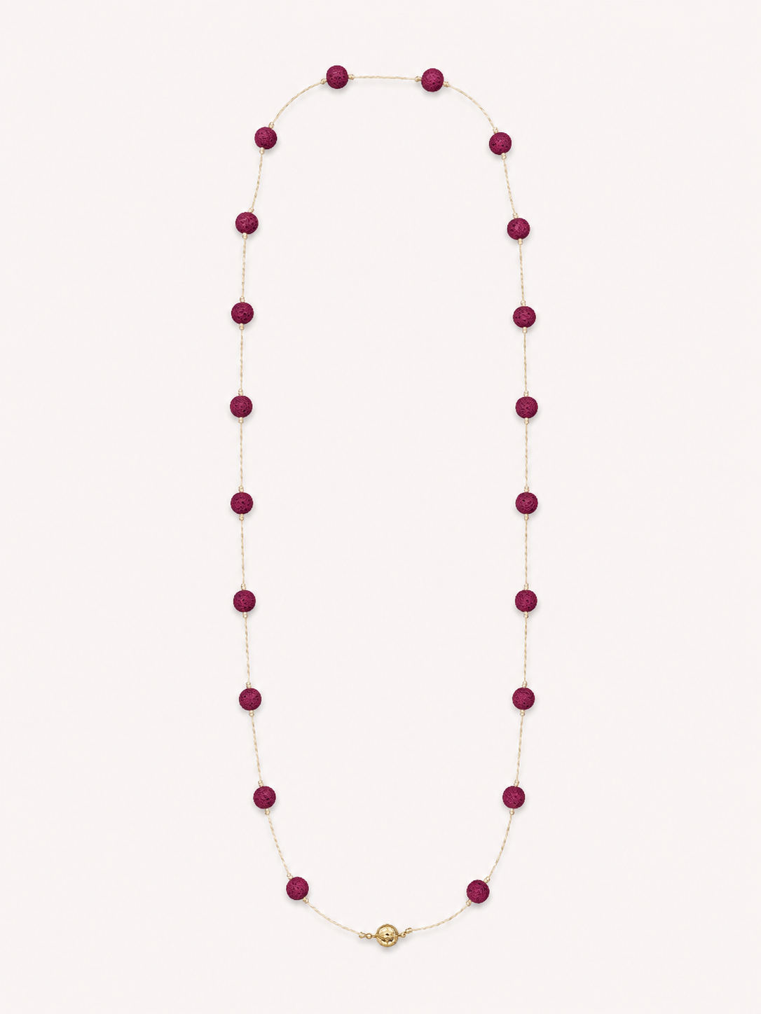 Collar Elisa Volcánico color Fucsia, joyería artesanal hecha a mano en Perú