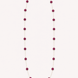 Collar Elisa Volcánico color Fucsia, joyería artesanal hecha a mano en Perú