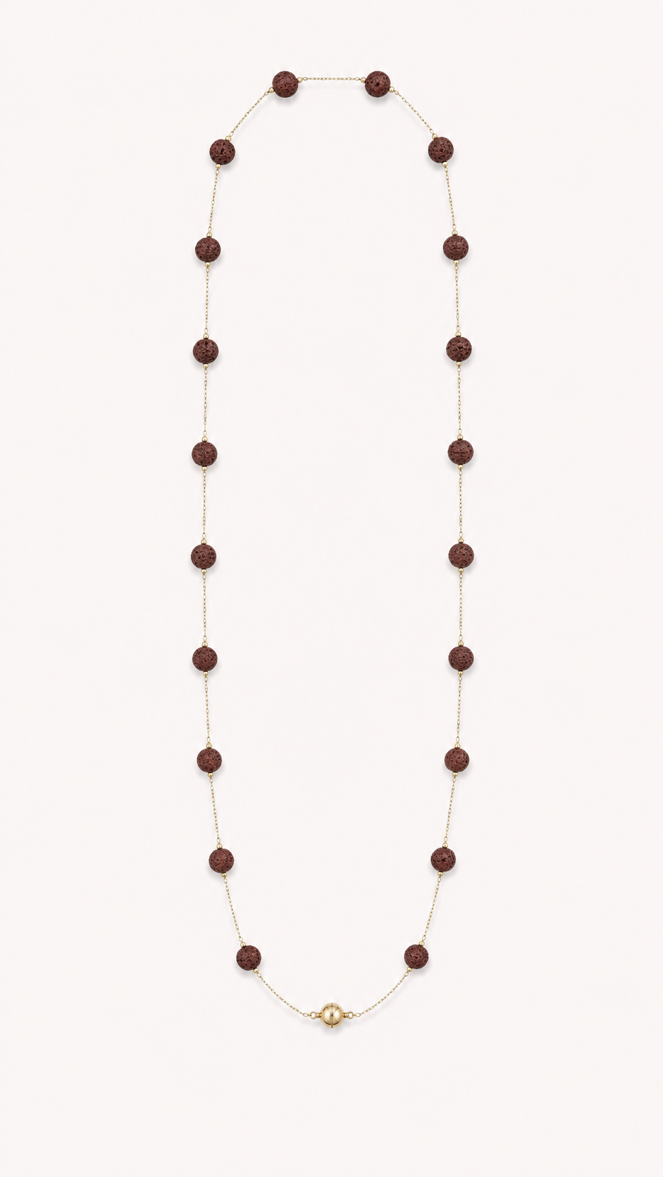 Collar Elisa Volcánico color Marron, joyería artesanal hecha a mano en Perú