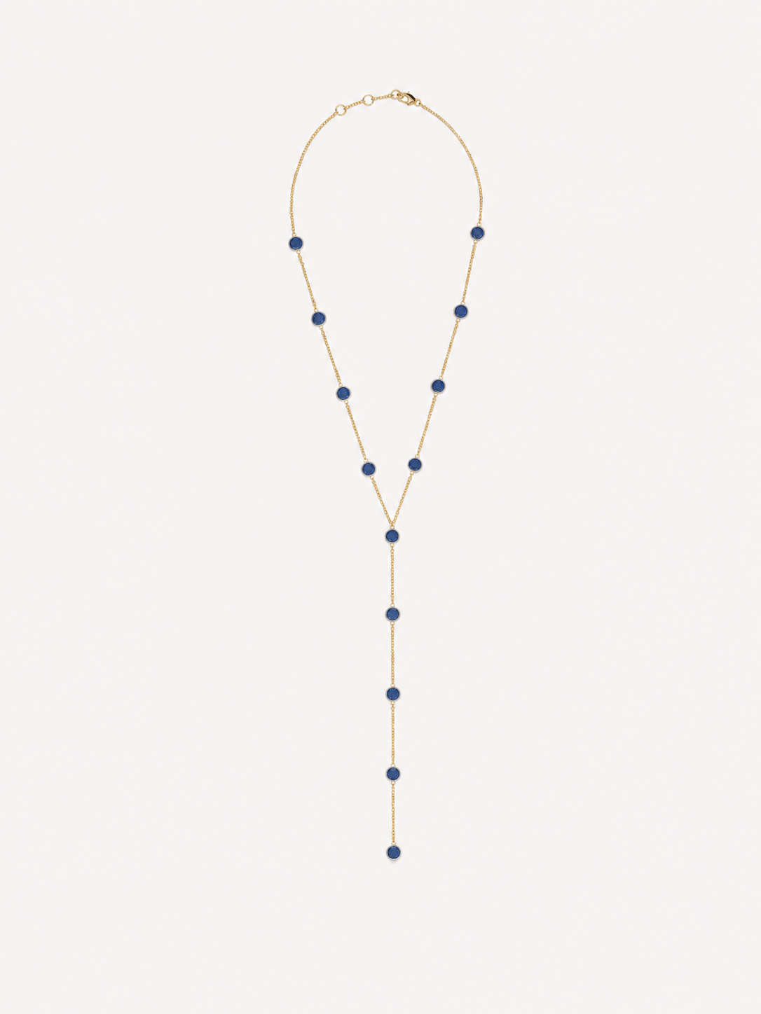 Collar Maru volcánico color Azul Oscura, joyería artesanal hecha a mano en Perú