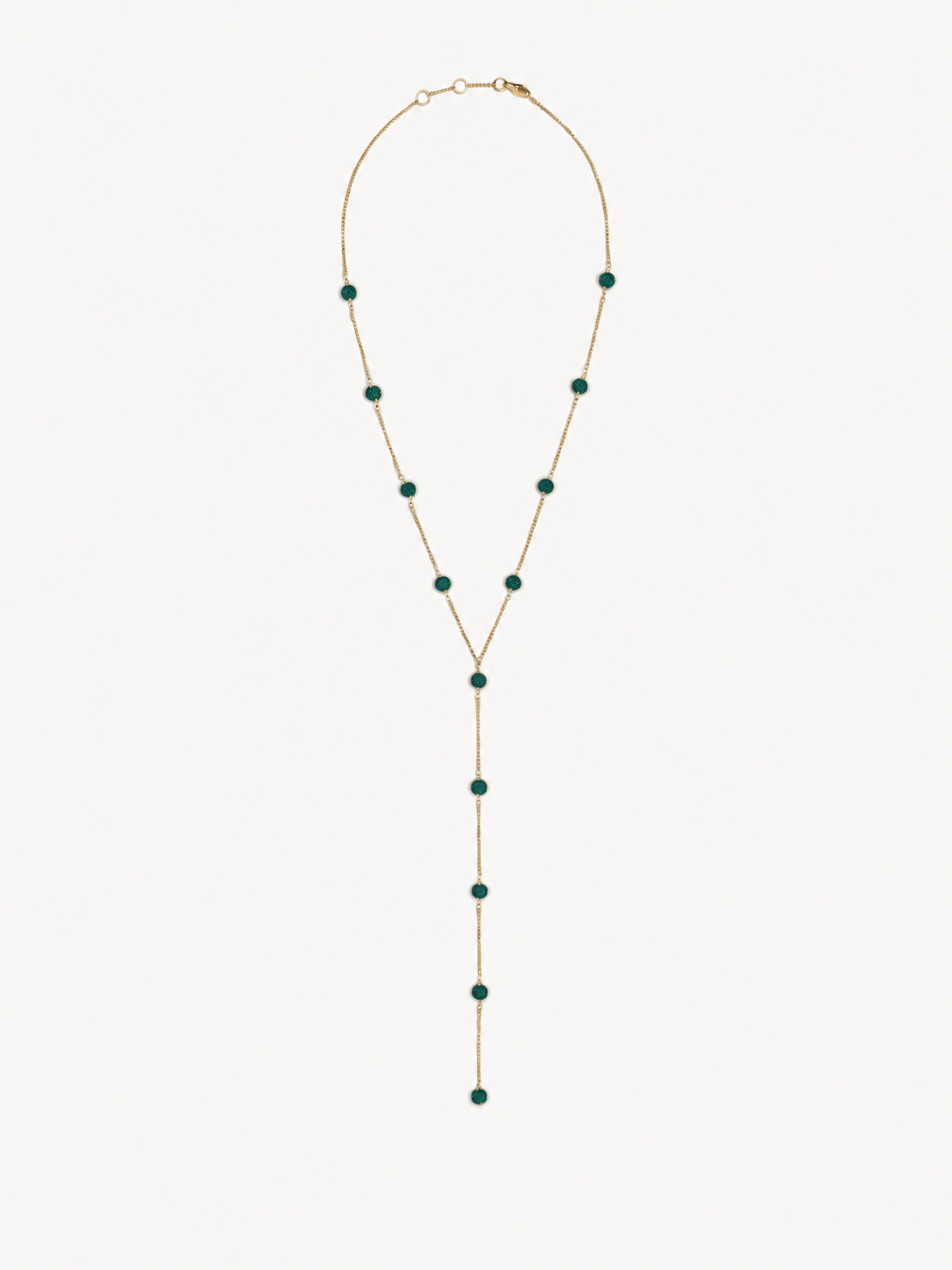 Collar Maru volcánico color Verde Esmeralda, joyería artesanal hecha a mano en Perú