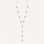 Collar Maru volcánico color Fucsia, joyería artesanal hecha a mano en Perú