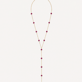 Collar Maru volcánico color Fucsia, joyería artesanal hecha a mano en Perú