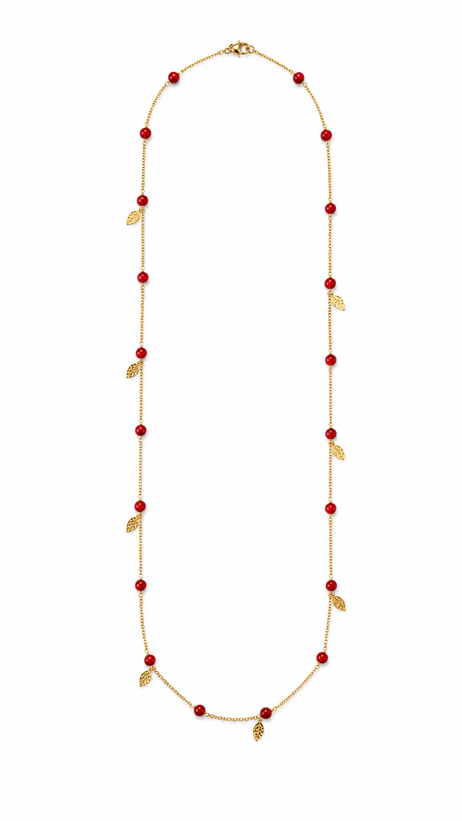 Collar Orion Mini Huayrruro color Rojo con Negra, joyería artesanal hecha a mano en Perú