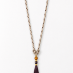 Collar Tassel Waska color Beige, joyería artesanal hecha a mano en Perú