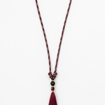 Collar Tassel Waska color Gris, joyería artesanal hecha a mano en Perú