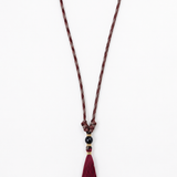 Collar Tassel Waska color Gris, joyería artesanal hecha a mano en Perú