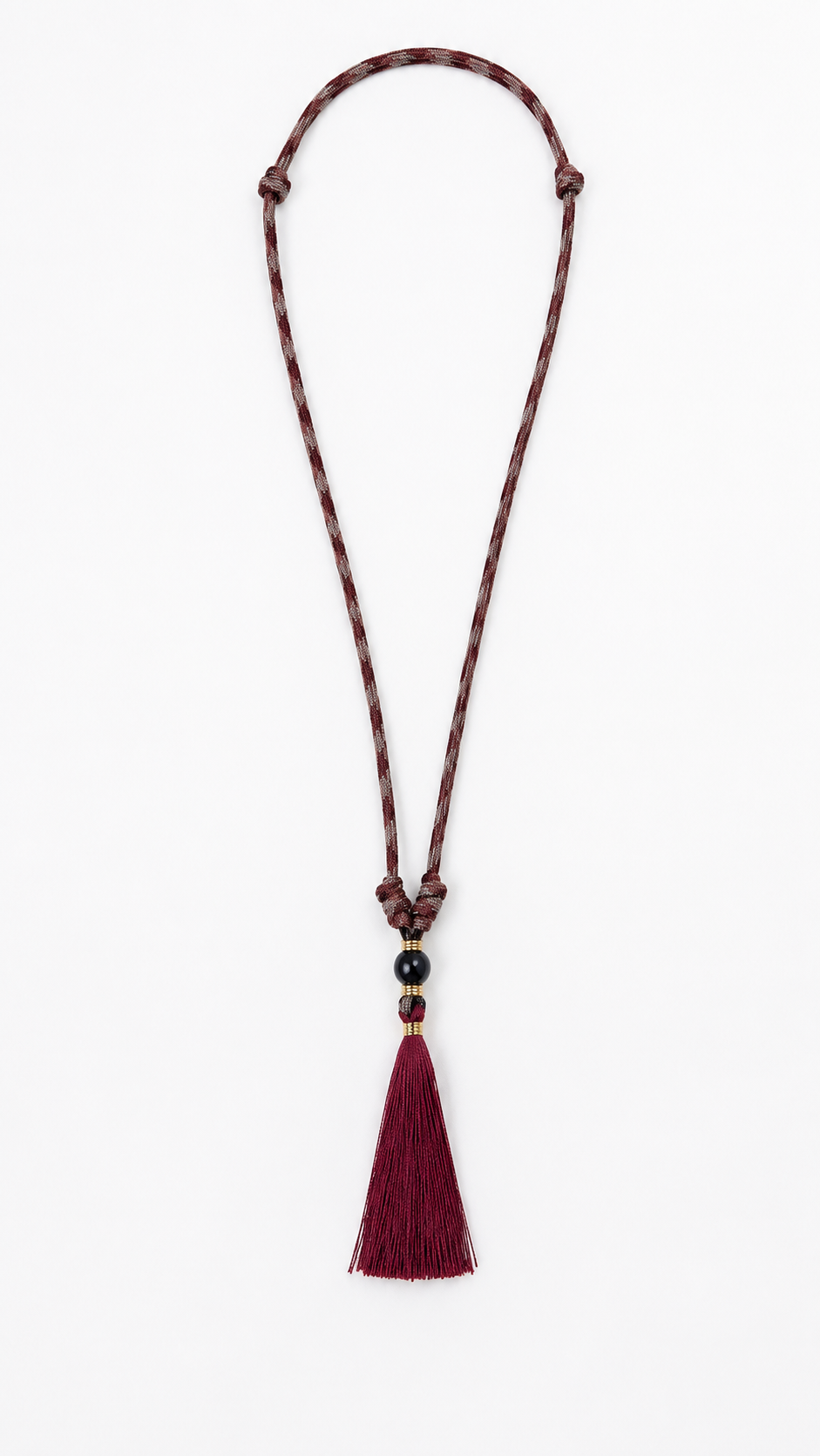 Collar Tassel Waska color Gris, joyería artesanal hecha a mano en Perú