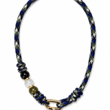 Gargantilla Waska color Azul, joyería artesanal hecha a mano en Perú