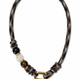 Gargantilla Waska color Gris, joyería artesanal hecha a mano en Perú