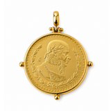 DIJE MONEDA MEXICANA DORADA L
