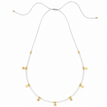 Gargantilla verano 7 estrellas color Blanca, joyería artesanal hecha a mano en Perú
