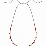 Gargantilla Ashy color roja, joyería artesanal hecha a mano en Perú