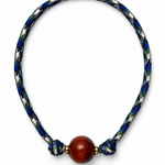 Gargantilla Quero Paracord color Azul, joyería artesanal hecha a mano en Perú