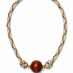 Gargantilla Quero Paracord color Beige, joyería artesanal hecha a mano en Perú
