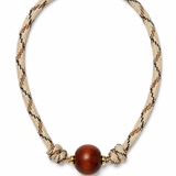 Gargantilla Quero Paracord color Beige, joyería artesanal hecha a mano en Perú