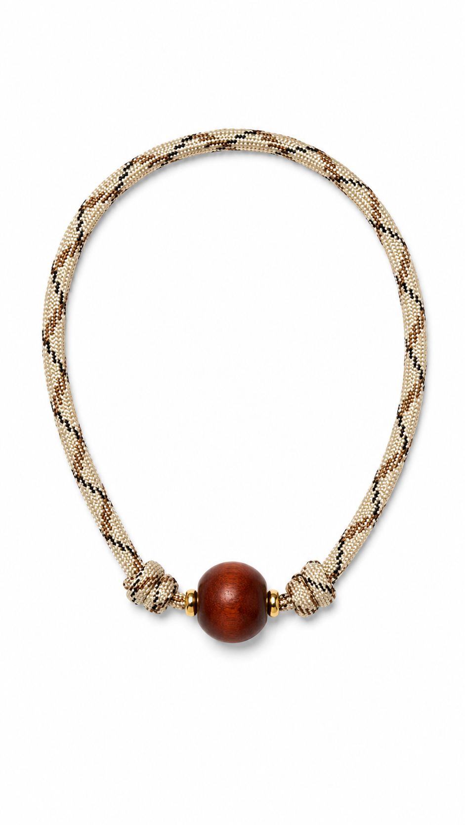 Gargantilla Quero Paracord color Beige, joyería artesanal hecha a mano en Perú
