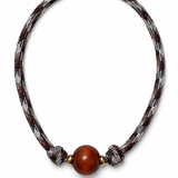 Gargantilla Quero Paracord color Gris, joyería artesanal hecha a mano en Perú