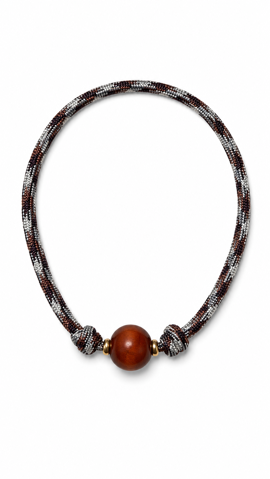 Gargantilla Quero Paracord color Gris, joyería artesanal hecha a mano en Perú