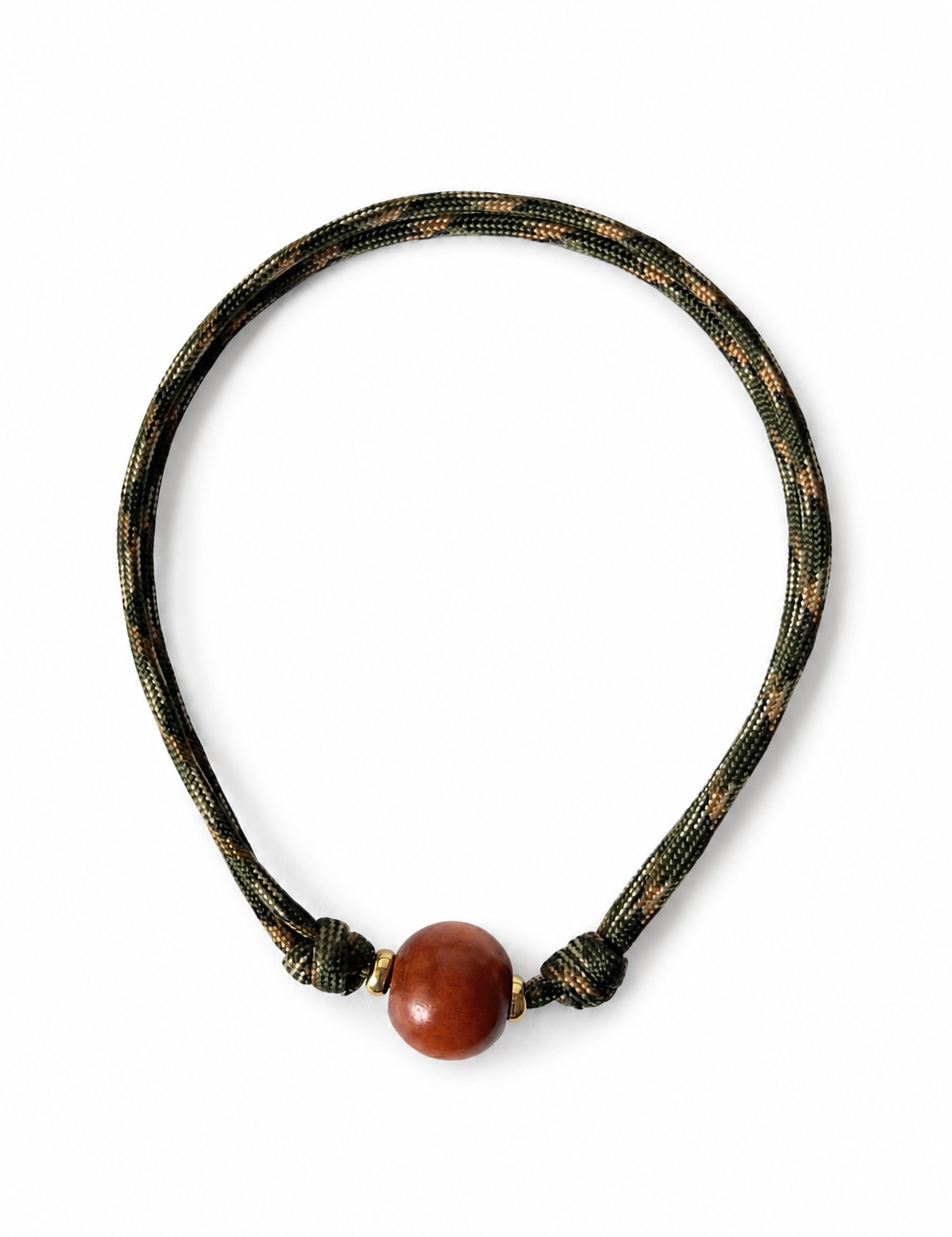 Gargantilla Quero Paracord color Verde Oliva, joyería artesanal hecha a mano en Perú