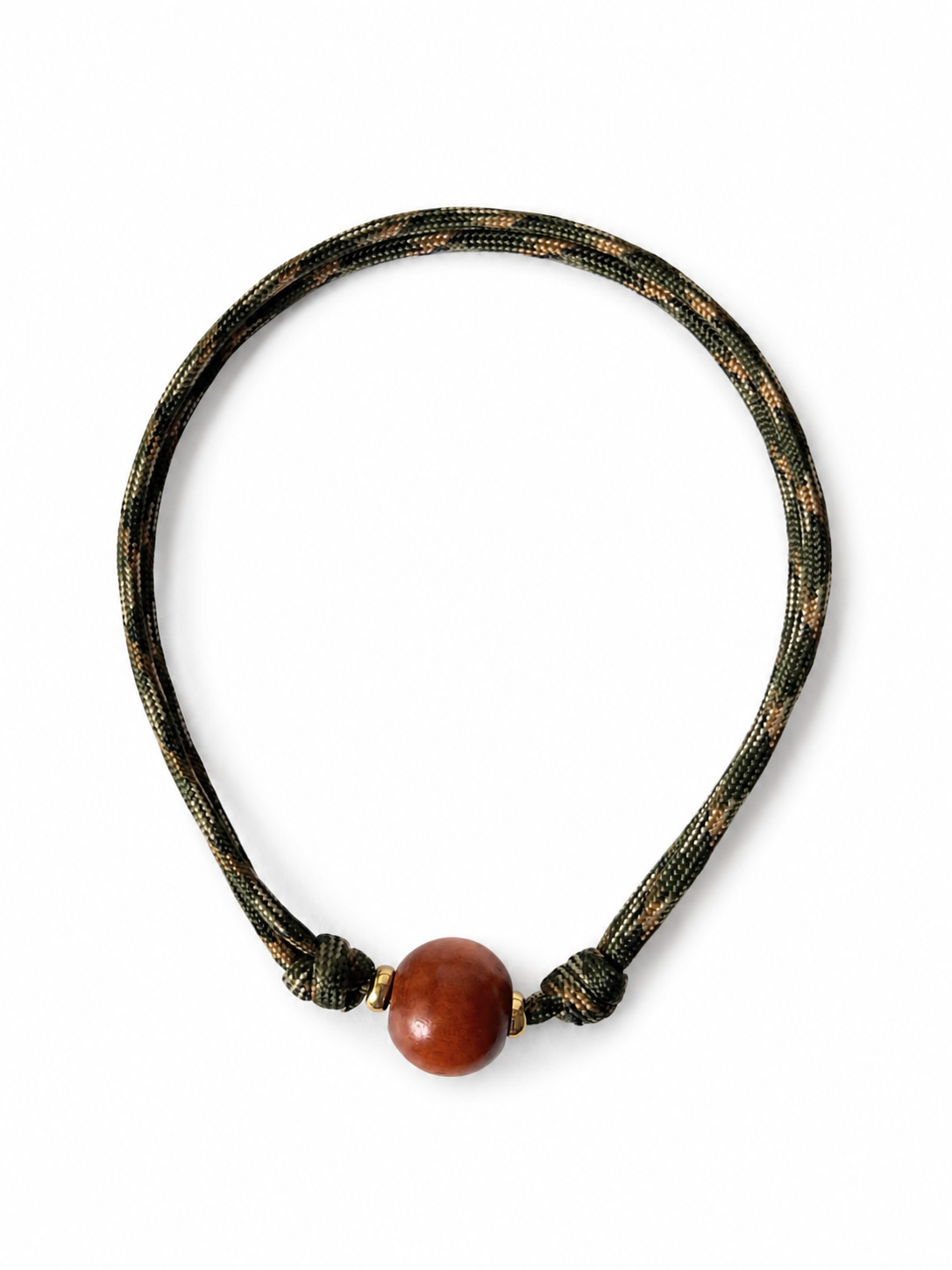 Gargantilla Quero Paracord color Verde Oliva, joyería artesanal hecha a mano en Perú