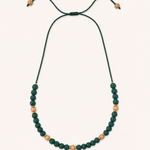 Gargantilla Volcánica Uruyen color Verde Esmeralda, joyería artesanal hecha a mano en Perú