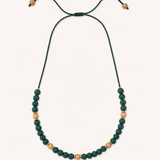 Gargantilla Volcánica Uruyen color Verde Esmeralda, joyería artesanal hecha a mano en Perú