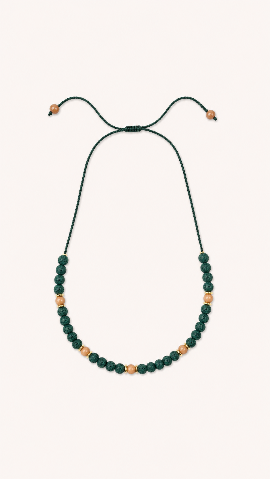 Gargantilla Volcánica Uruyen color Verde Esmeralda, joyería artesanal hecha a mano en Perú
