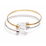 DOUBLE QUARTZ BANGLE BRACELET