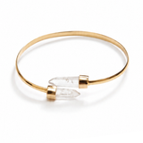 DOUBLE QUARTZ BANGLE BRACELET