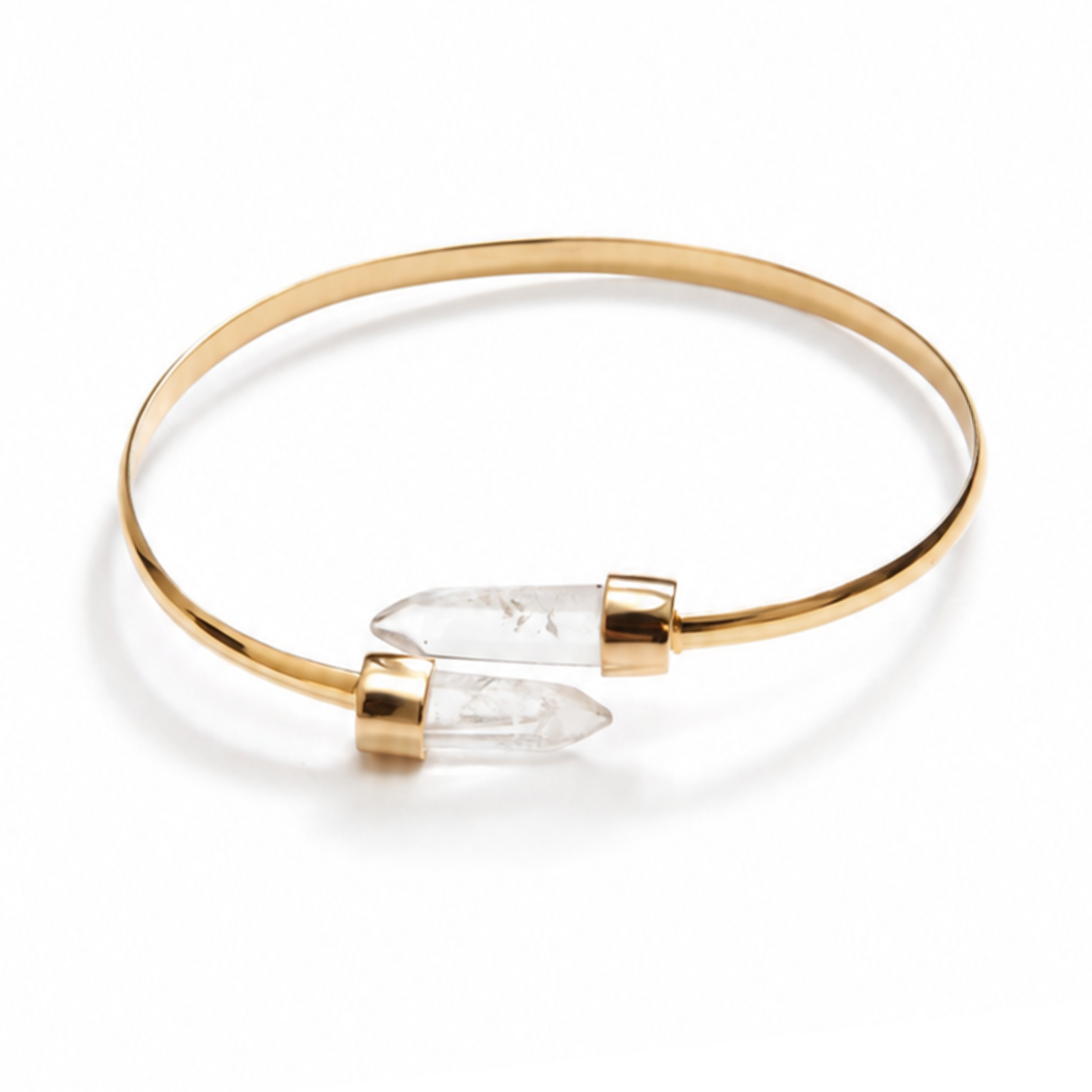PULSERA BANGLE DOBLE CUARZO