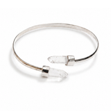 DOUBLE QUARTZ BANGLE BRACELET