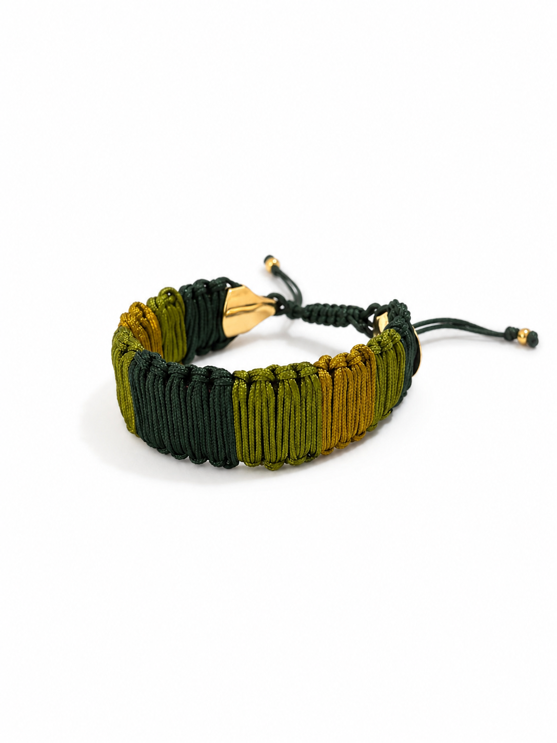 Pulsera cuero doble color Verde, joyería artesanal hecha a mano en Perú