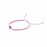 Pulsera Mini Poder color amatista, joyería artesanal hecha a mano en Perú