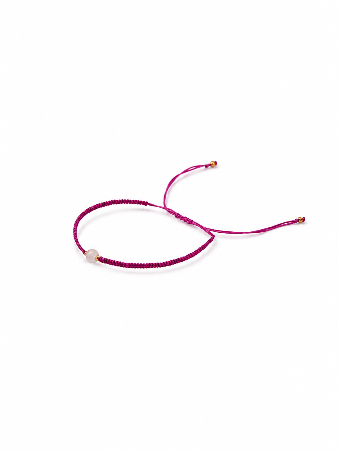 Pulsera Mini Poder color cuarzo rosa, joyería artesanal hecha a mano en Perú
