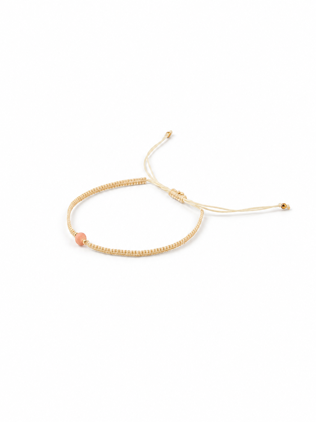 Pulsera Mini Poder color piedra sol, joyería artesanal hecha a mano en Perú