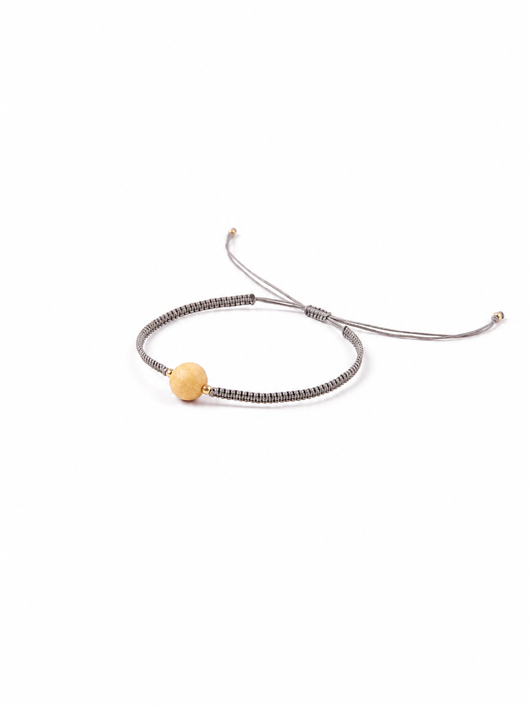 Pulsera Palo Santo color Gris, joyería artesanal hecha a mano en Perú
