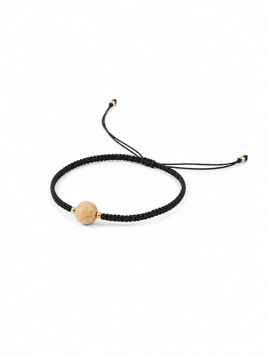 Pulsera Palo Santo color Negra, joyería artesanal hecha a mano en Perú