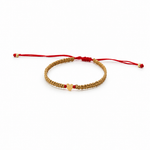 Pulsera corazon platano color Natural, joyería artesanal hecha a mano en Perú