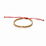 Pulsera corazon platano color Natural, joyería artesanal hecha a mano en Perú