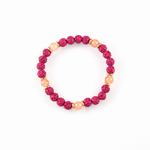 Pulsera Volcánica color Fucsia, joyería artesanal hecha a mano en Perú