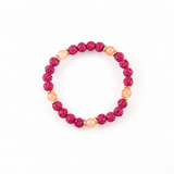 Pulsera Volcánica color Fucsia, joyería artesanal hecha a mano en Perú
