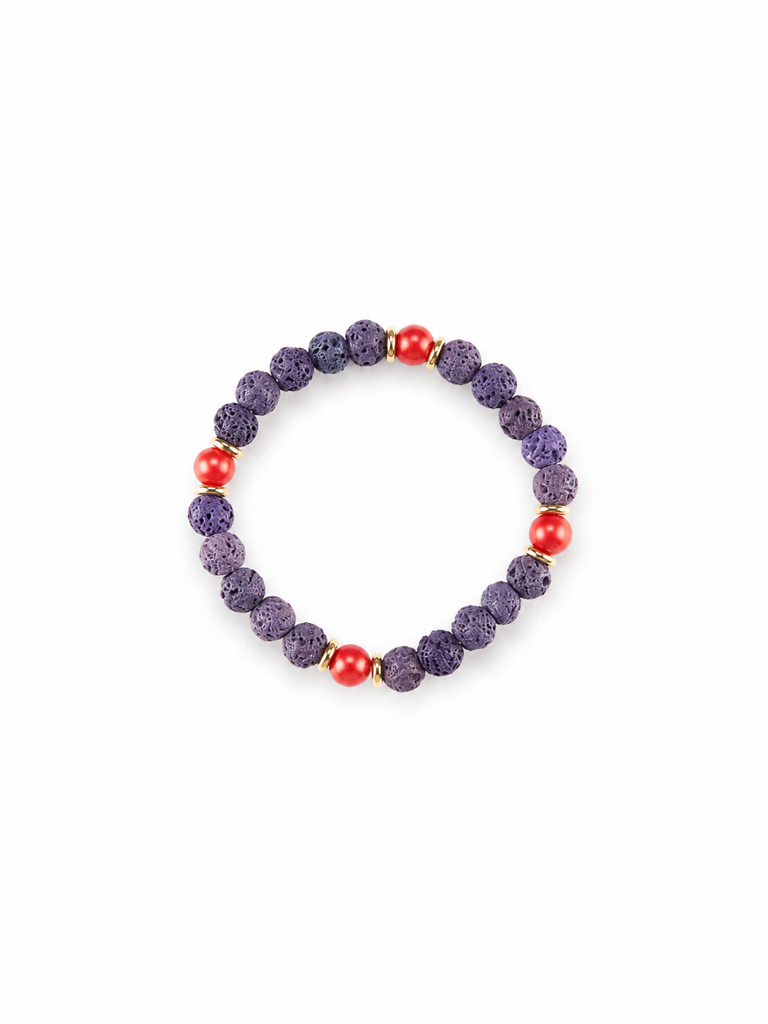 Pulsera Volcánica color Morada, joyería artesanal hecha a mano en Perú