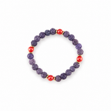 Pulsera Volcánica color Morada, joyería artesanal hecha a mano en Perú