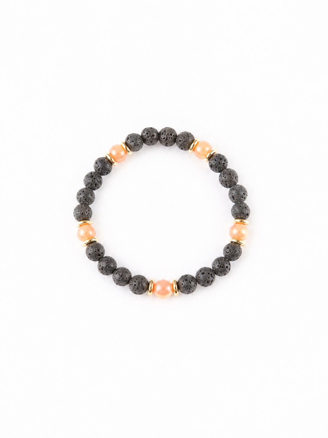 Pulsera Volcánica color Negra, joyería artesanal hecha a mano en Perú