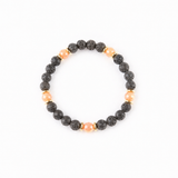 Pulsera Volcánica color Negra, joyería artesanal hecha a mano en Perú