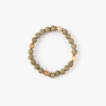 Pulsera Volcánica color Verde Oliva, joyería artesanal hecha a mano en Perú